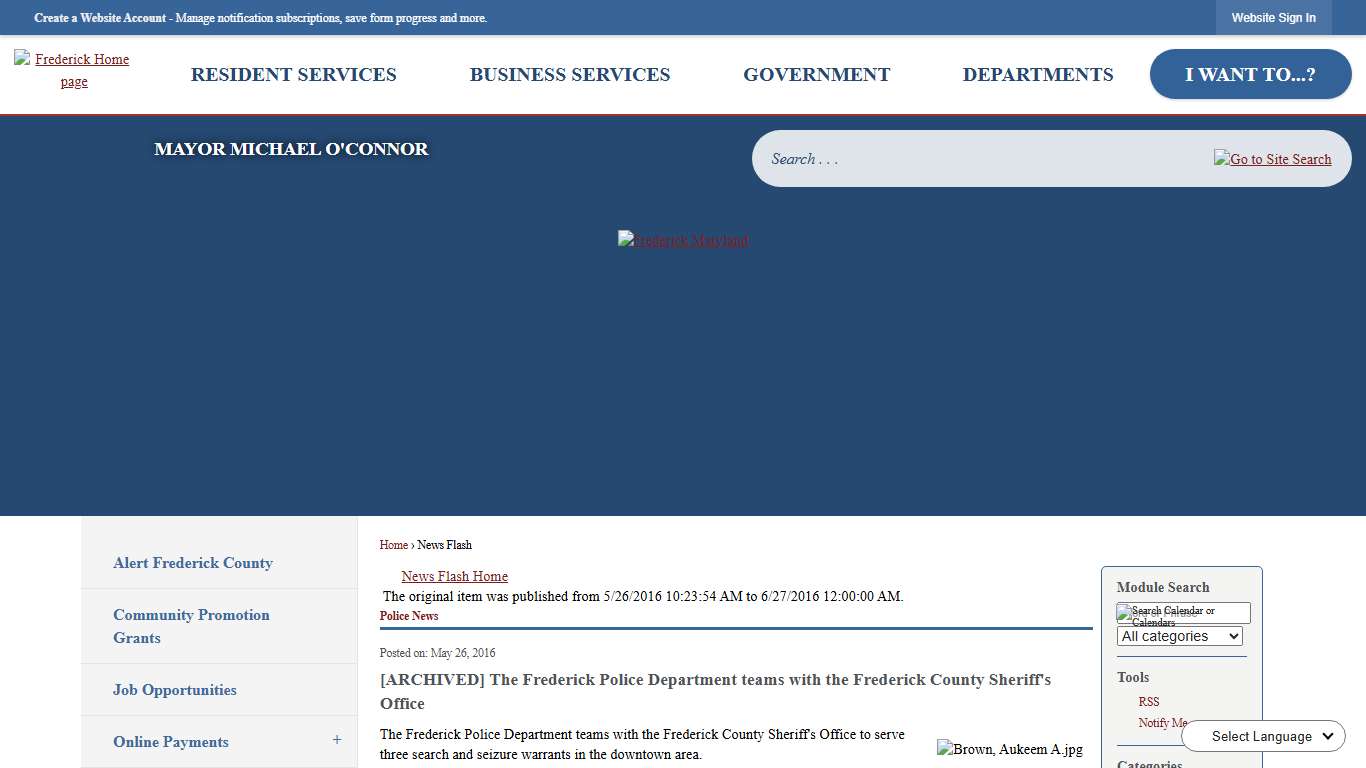 News Flash • Frederick, MD • CivicEngage